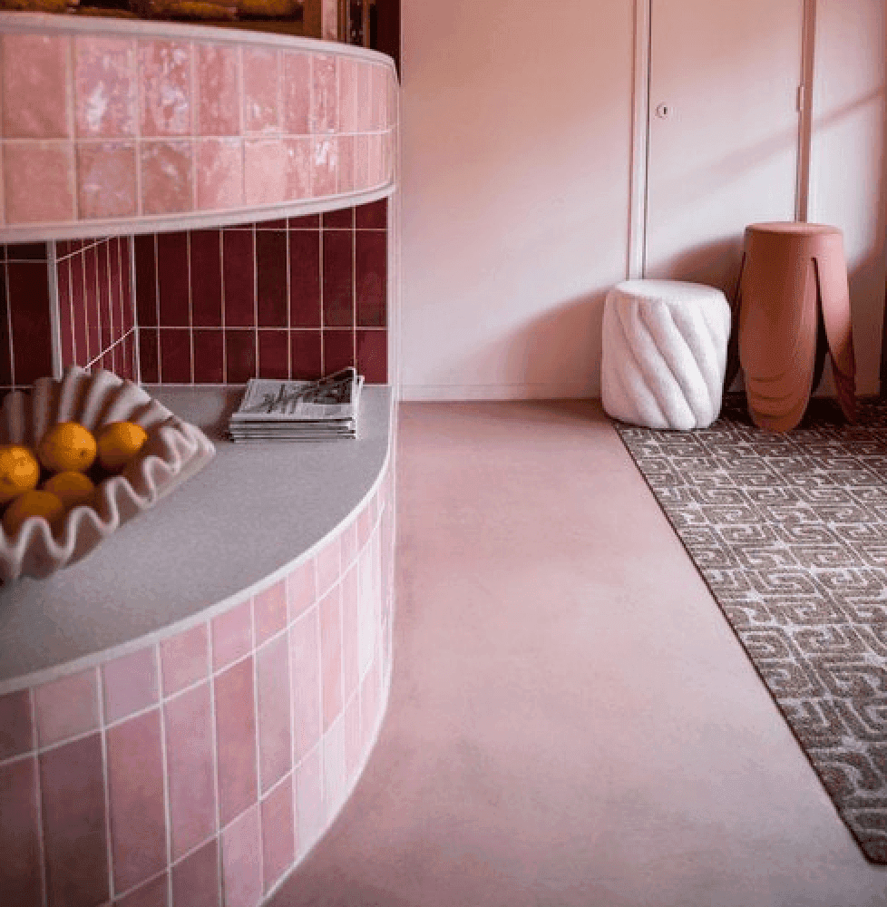 Lavasteen Gietvloer Rose