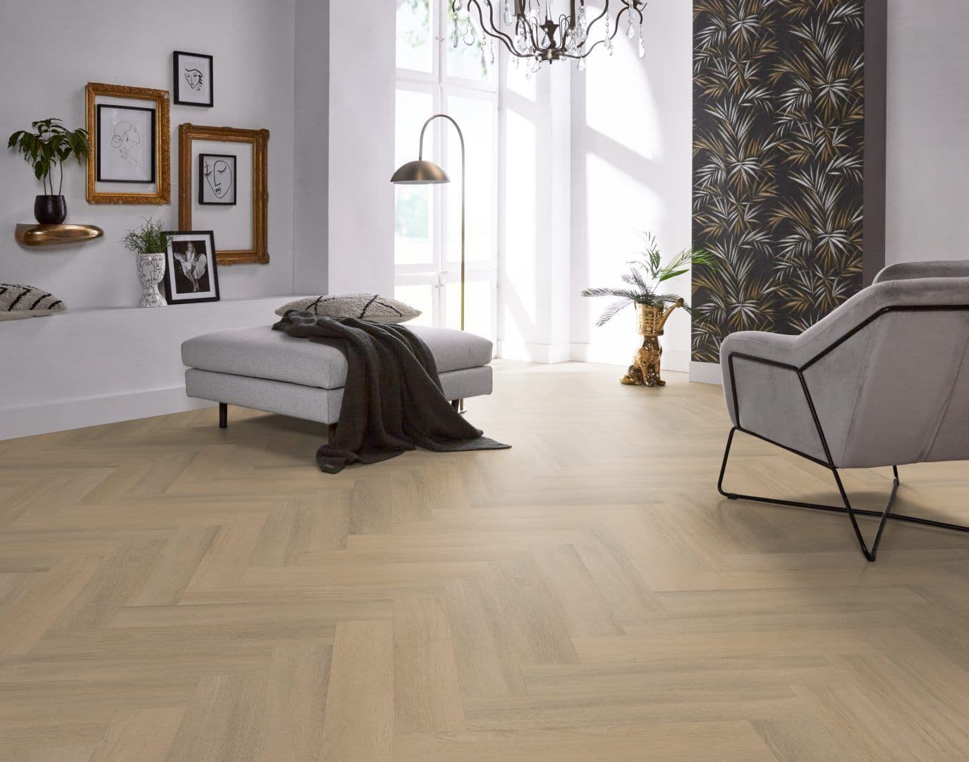 PVC Visgraat - Siena Warm Beige